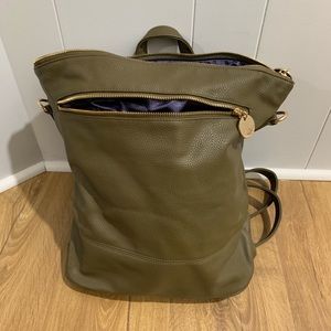 Neiman Marcus Convertible Backpack in Olive